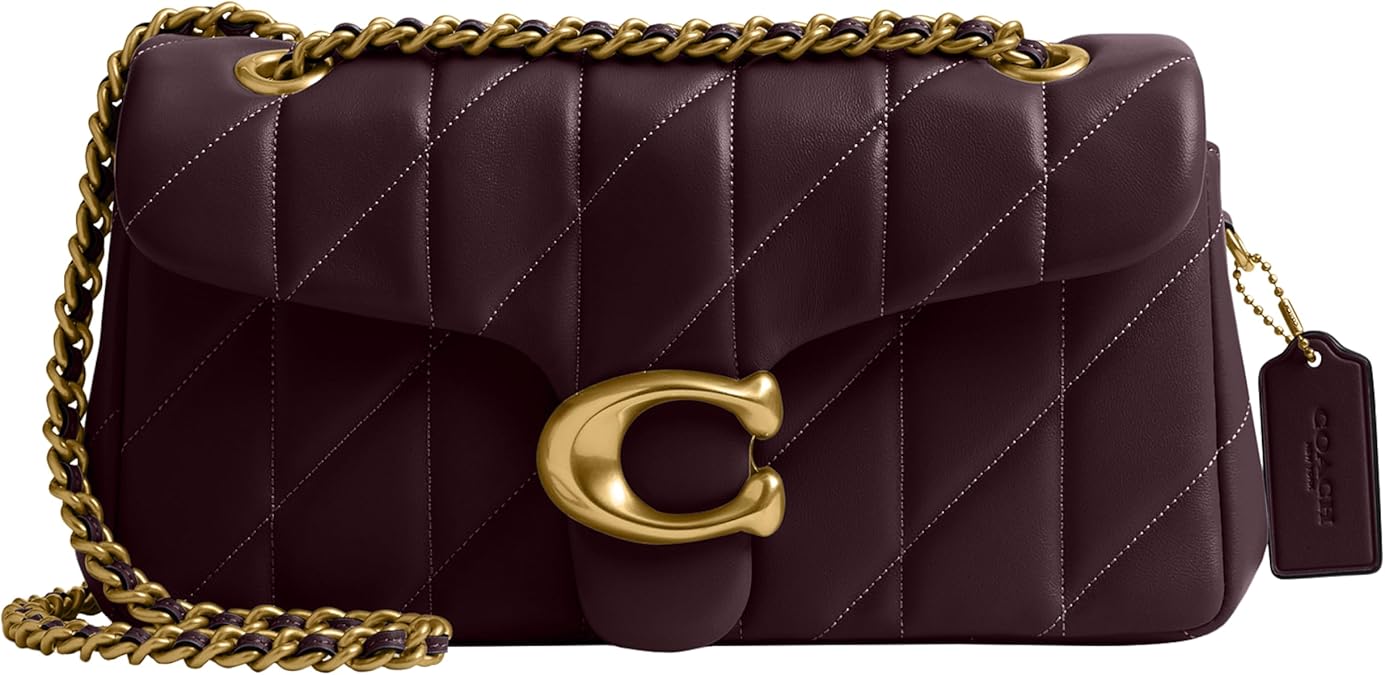 Coach Quilted Suede Tabby Shoulder Bag 26 with Chain