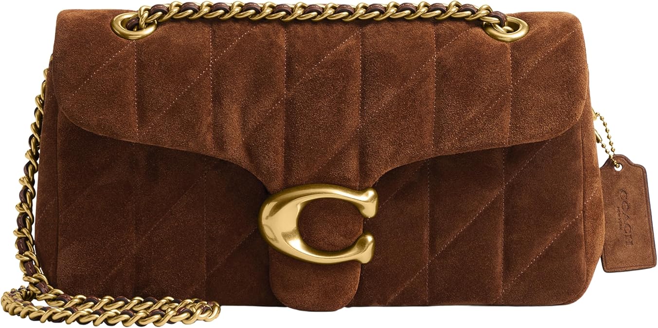 Coach Quilted Suede Tabby Shoulder Bag 26 with Chain