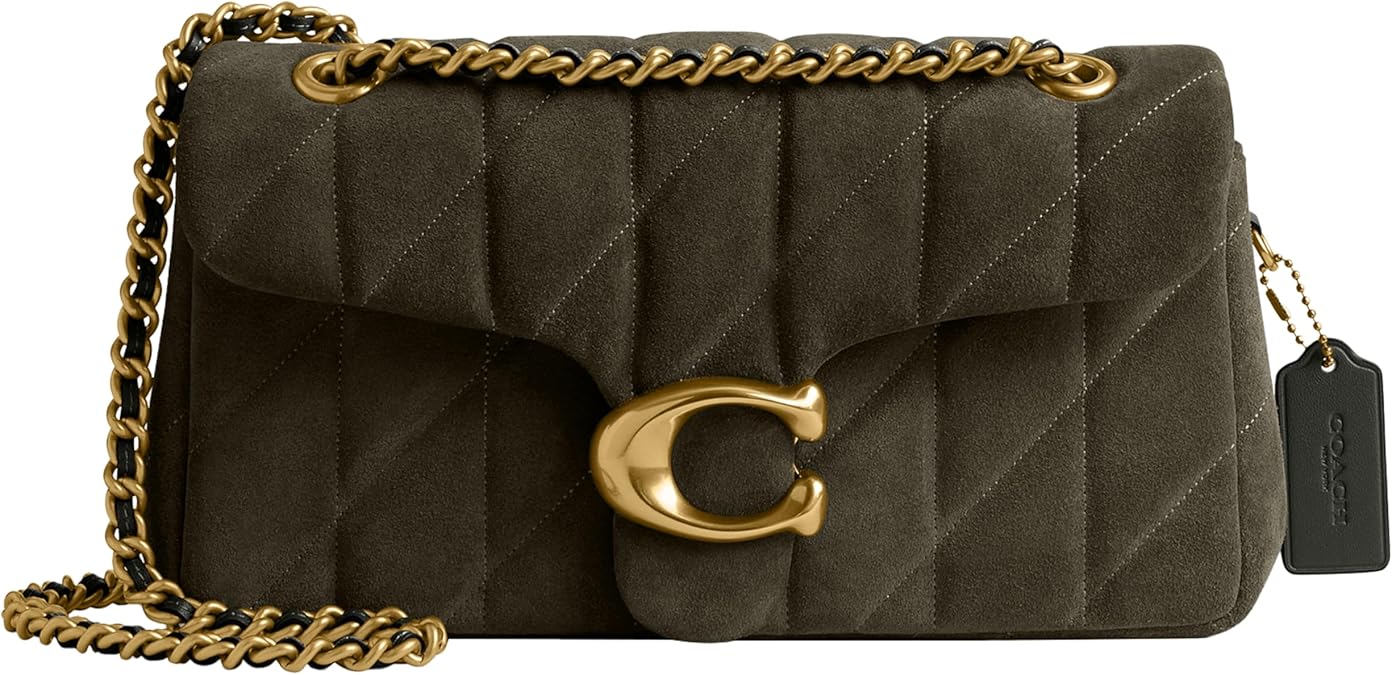 Coach Quilted Suede Tabby Shoulder Bag 26 with Chain