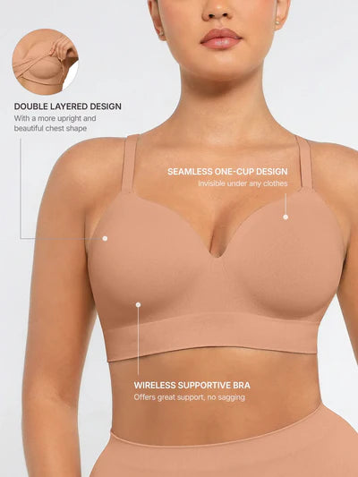 Wireless Push-Up Seamless Comfort Full Coverage Bra