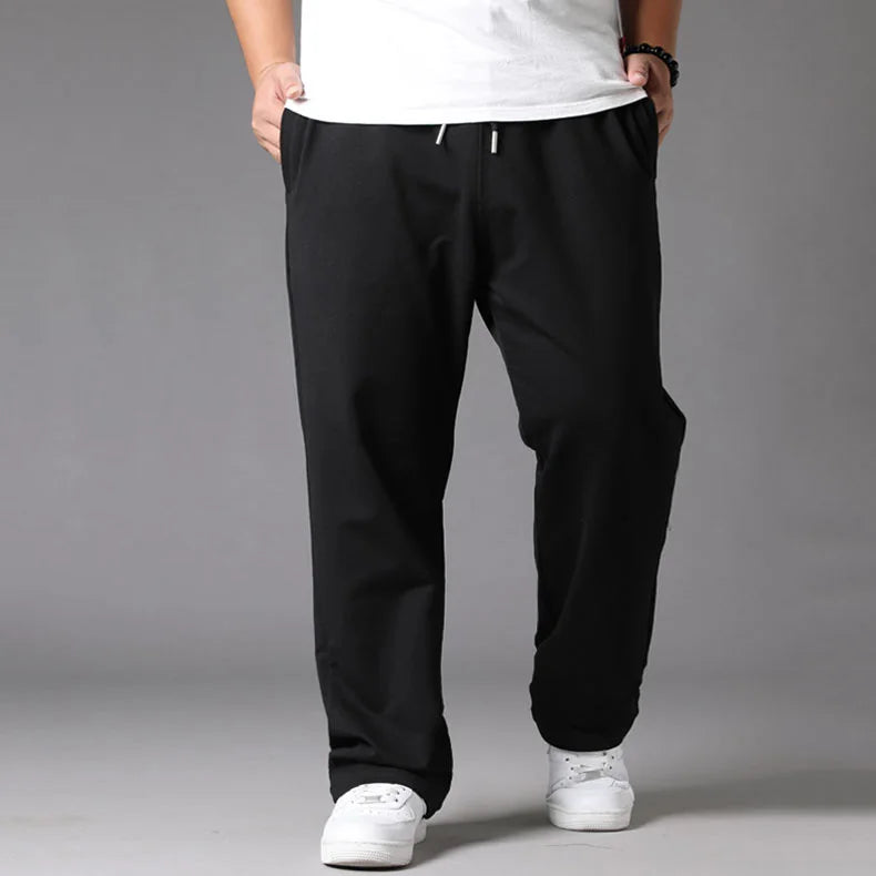 Men's 3XL-10XL Stretch Baggy Jogger Pants Elastic Waist Quick-Dry Streetwear Black Sweatpants Plus Size Casual Pants Relaxed Fit
