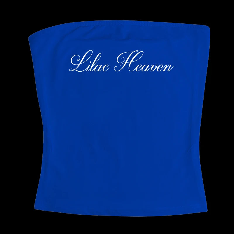 Gothic Tube Top Fairycore Sexy Sleeveless Punk Letter Print 90s Grunge Tank Top Y2k Clothes Vintage Streetwear Women's Baby Tee