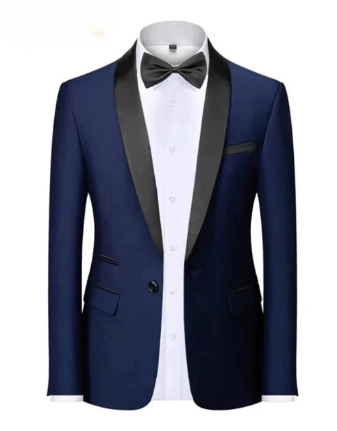 Men Formal Slim Fit Tuxedo Prom Suit Male Groom Wedding Blazers High Quality Groomsman Luxury Dress Business Banquet Party Suit