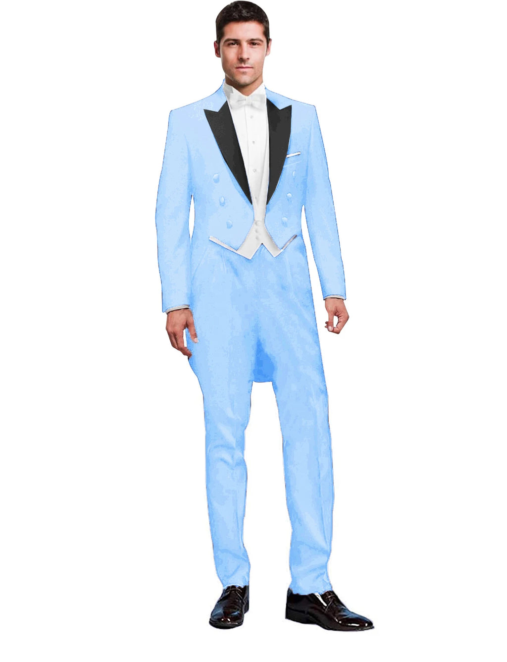 3 Piece Solid Men Suit Wedding Groom Tuxedo Long Blazer Best Man Formal Prom Male Suit Fashion Costume Homme (Jacket+Vest+Pants)