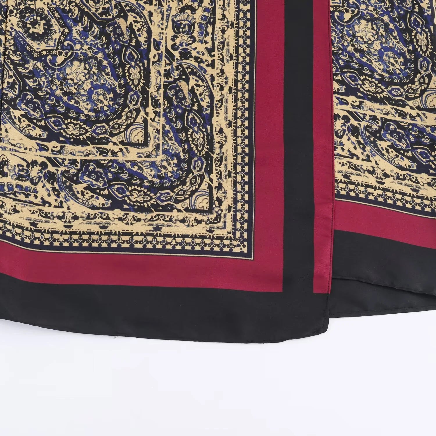 2025 autumn new women's clothing casual fashion versatile elegant temperament vacation style paisley wrapped skirt