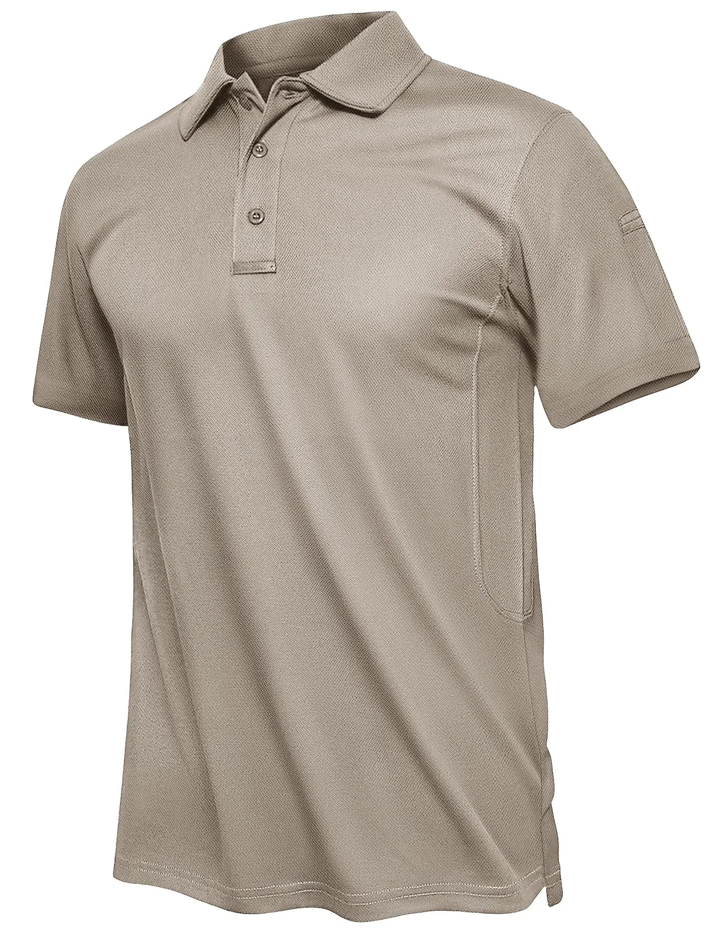 TACVASEN Summer Polo Tee Shirts Men's Short Sleeve Quick Dry T-shirt Breathable Work Shirt Fishing Hiking Golf Polos Top Man