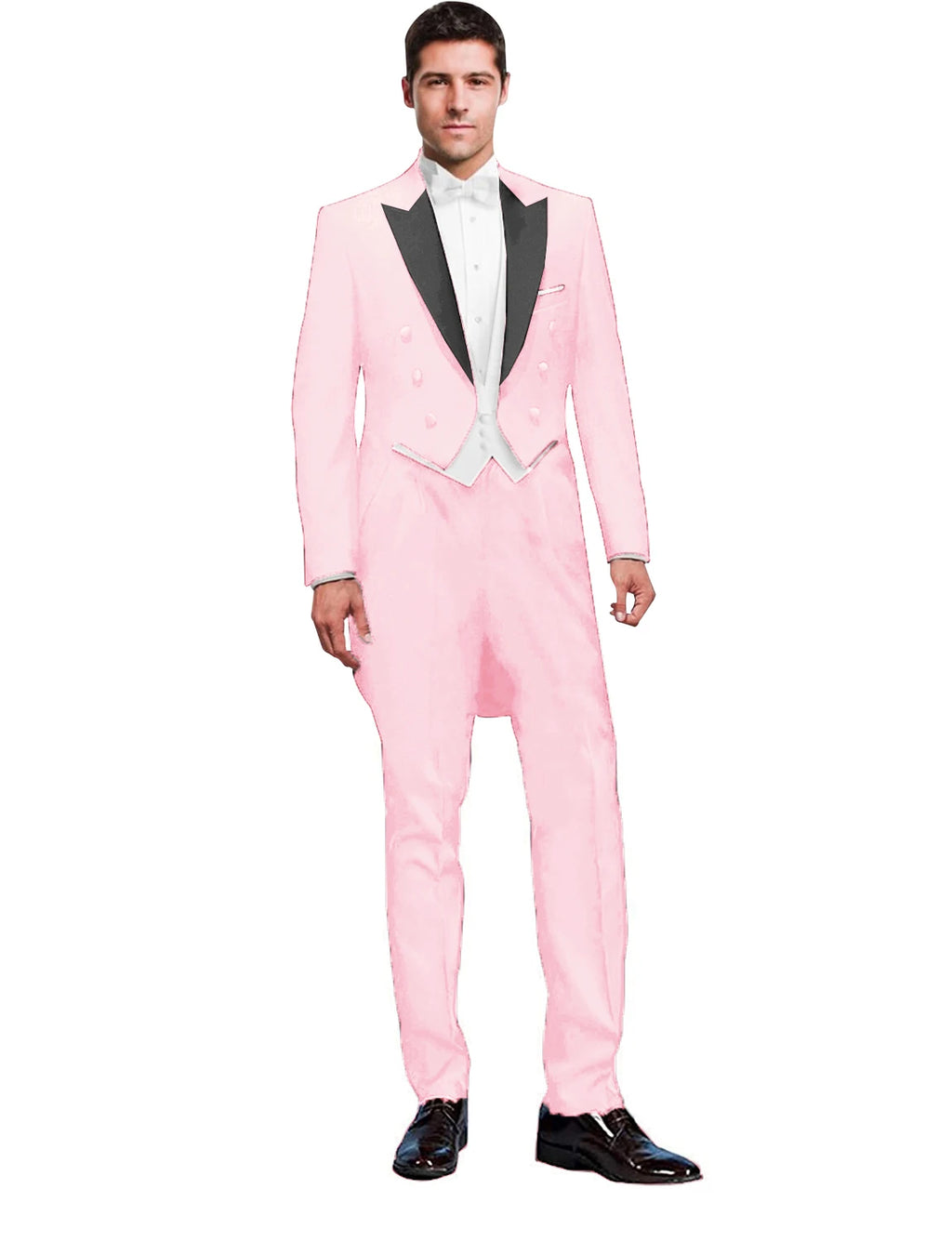 3 Piece Solid Men Suit Wedding Groom Tuxedo Long Blazer Best Man Formal Prom Male Suit Fashion Costume Homme (Jacket+Vest+Pants)