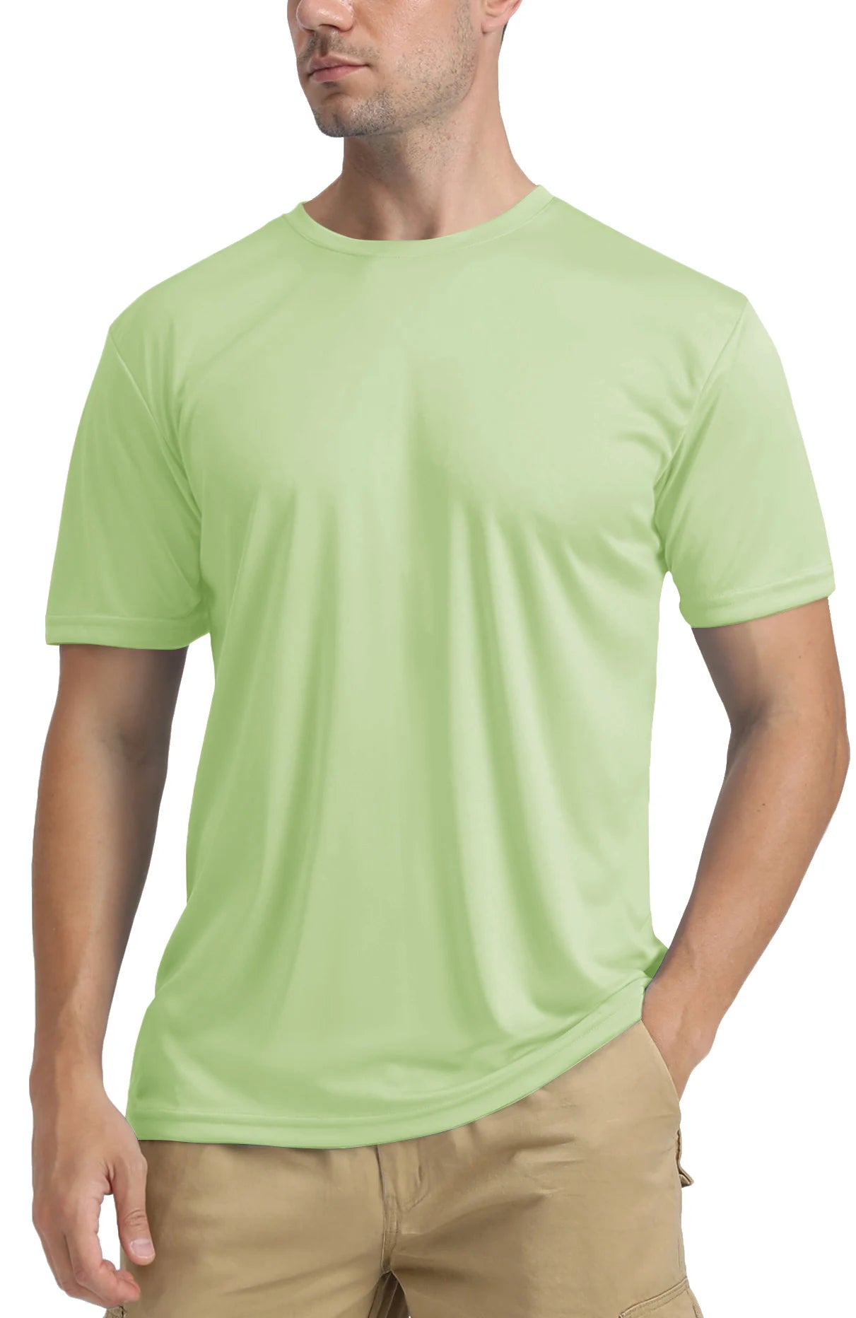 TACVASEN UPF 50+ Soft Summer T-shirts Men's Anti-UV Skin Sun Protection Performance Shirts Gym Sports Casual Fishing Tee Tops