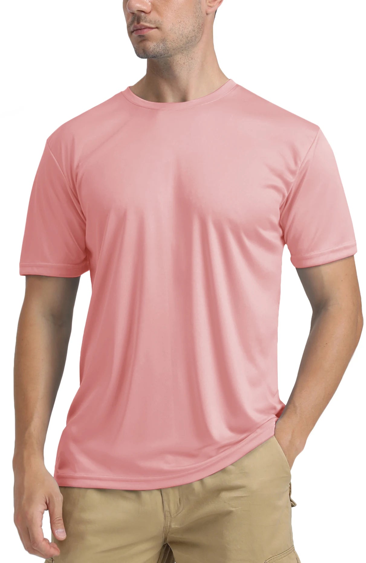 TACVASEN UPF 50+ Soft Summer T-shirts Men's Anti-UV Skin Sun Protection Performance Shirts Gym Sports Casual Fishing Tee Tops