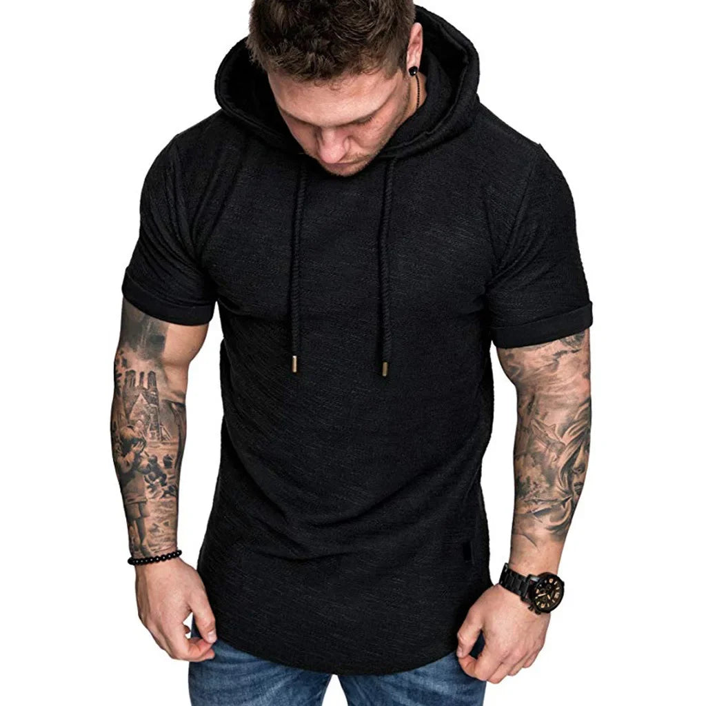 MRMT 2025 Brand New Mens Hoodies Sweatshirts Short Sleeve Men Hoodies Sweatshirt Casual Solid Color Man hoody For Male Hooded