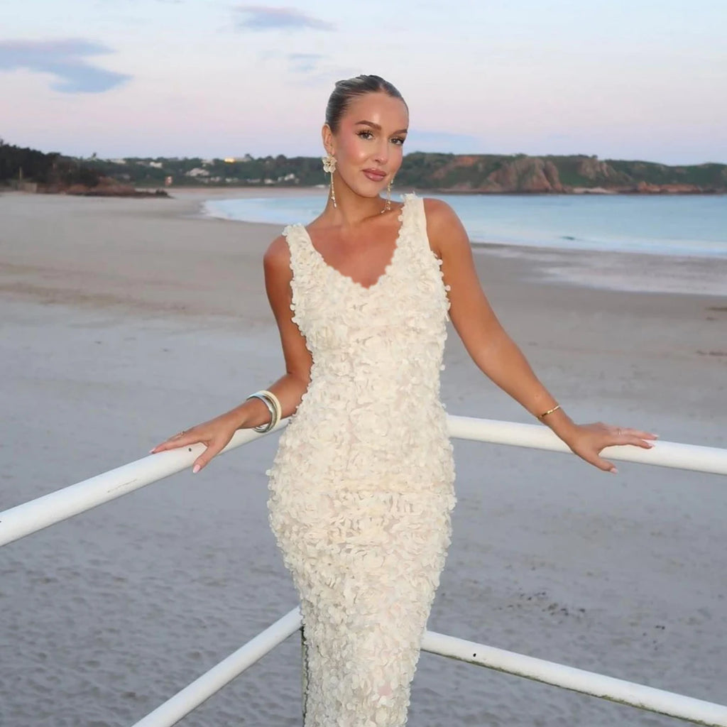 Suninheart Summer Formal Occasion Dress 2025 Elegant 3D flower Maxi Evening Dresses Sexy Wedding Guest Party Dresses Women