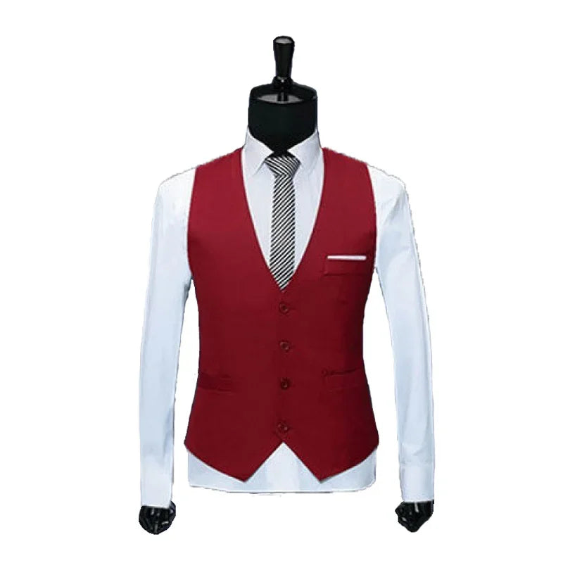 Slim Fit Suit Vests For Men Black Grey Navy Blue Business Casual Male Waistcoat Single Breasted Gilet Homme Formal Jacket