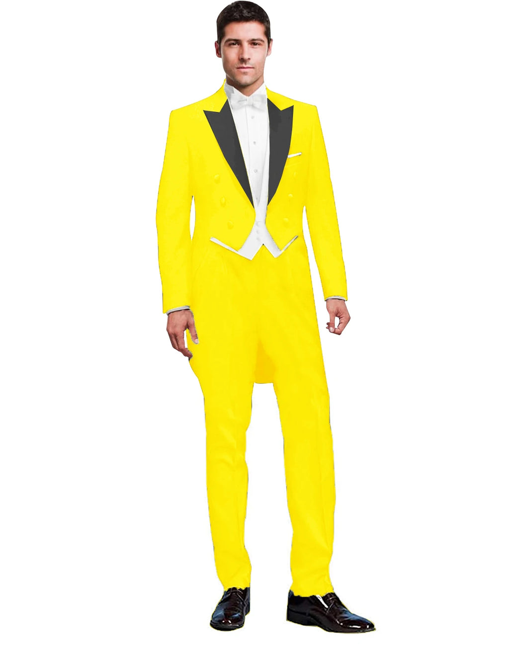 3 Piece Solid Men Suit Wedding Groom Tuxedo Long Blazer Best Man Formal Prom Male Suit Fashion Costume Homme (Jacket+Vest+Pants)