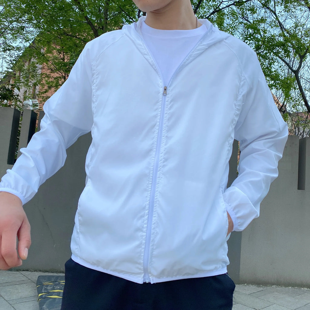 Fashion Casual Jacket Anti-scratch Windbreaker Jacket Pockets Men Ultra Thin Sun Protection Coat Versatile Fishing Clothes