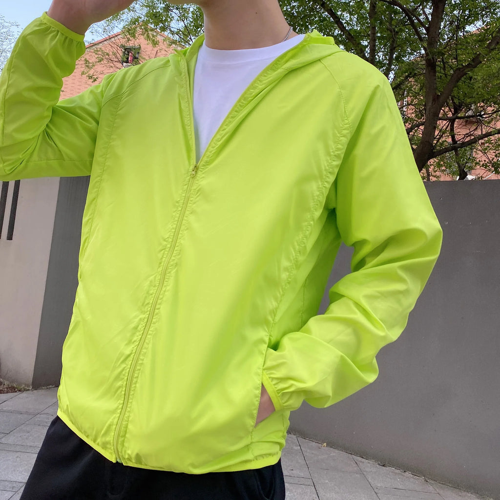 Fashion Casual Jacket Anti-scratch Windbreaker Jacket Pockets Men Ultra Thin Sun Protection Coat Versatile Fishing Clothes