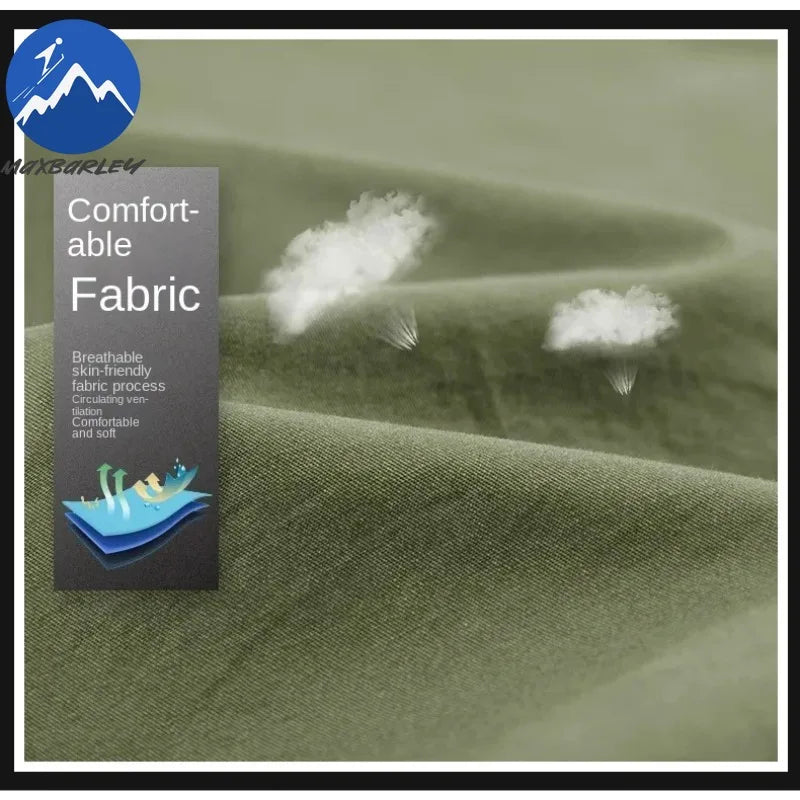 Summer Short Sleeve Shirt Men 100 Cotton Refreshing Breathable Sweat Absorbing Shirt Climbing Work Clothes Pocket Fishing Shirt