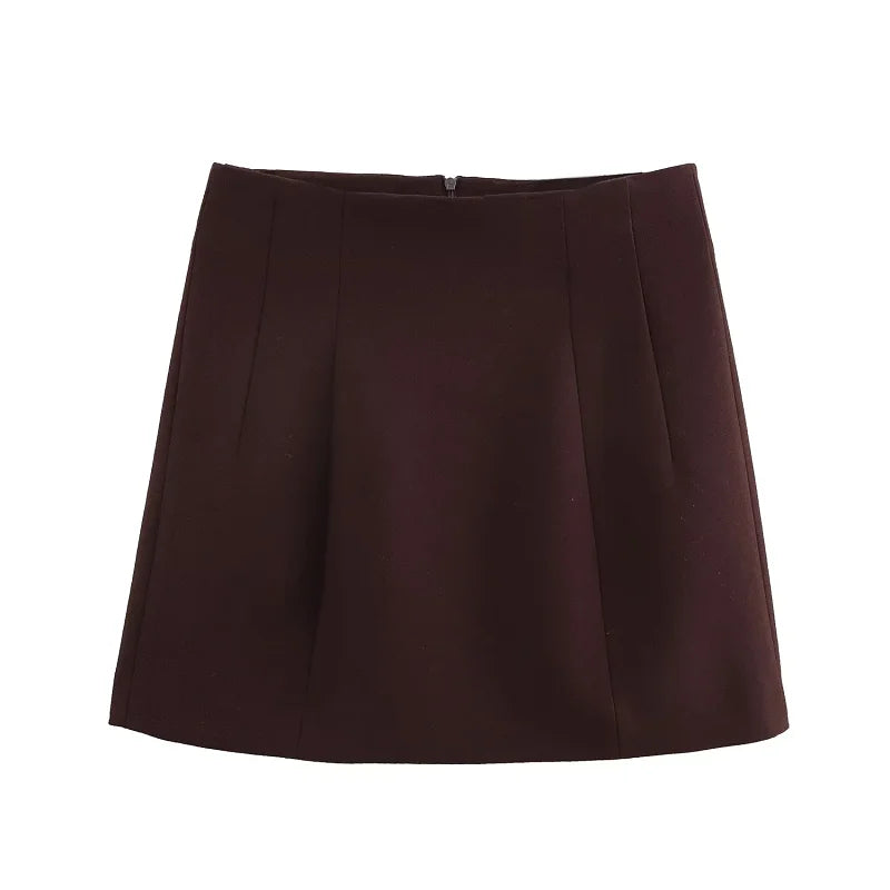 HXAO Elegant Skirts Set For Women's 2 Pieces Outfit 2025 Spring Long Blazer Coat Mid Waist Mini Skirts Fashion Office Skirts Set