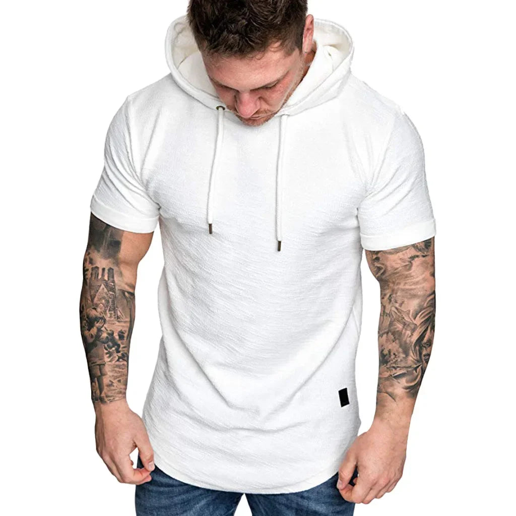 MRMT 2025 Brand New Mens Hoodies Sweatshirts Short Sleeve Men Hoodies Sweatshirt Casual Solid Color Man hoody For Male Hooded