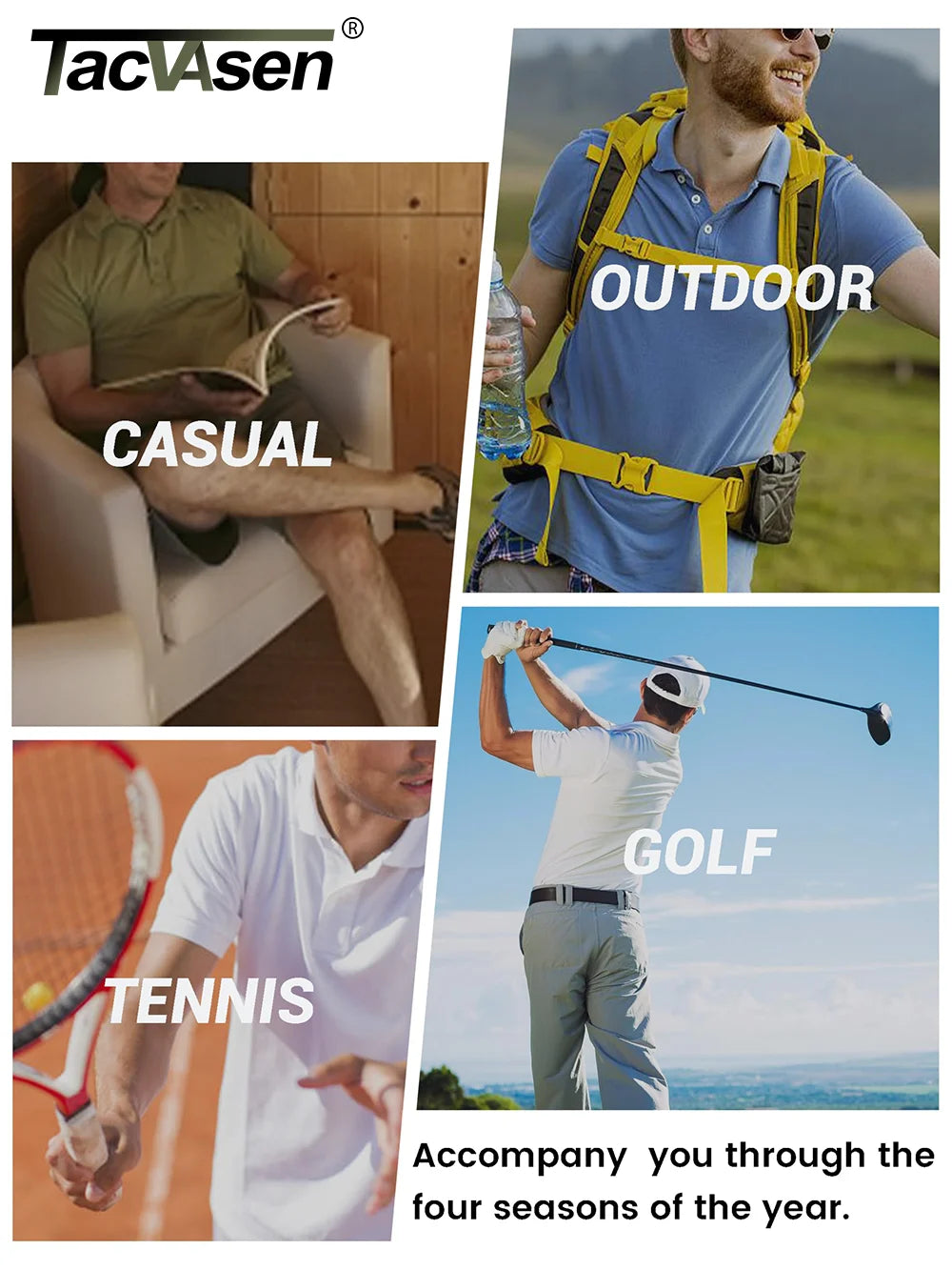 TACVASEN Summer Casual T-shirts Mens Short Sleeve Polo Shirts Button Down Work Shirts Quick Dry Tee Sports Fishing Golf Pullover