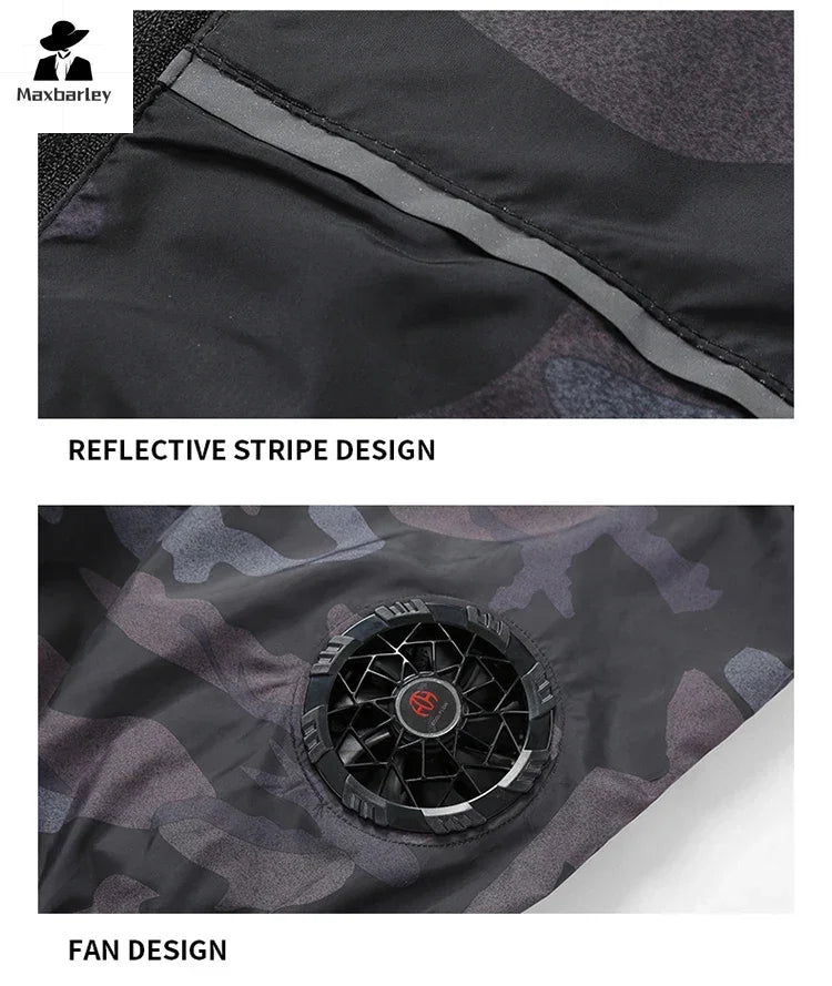 Summer Cool Vest Wearable Refrigeration Fan Vest Air Conditioner Clothes Outdoor Cooling Tactical Fishing Sleeveless Work Jacket