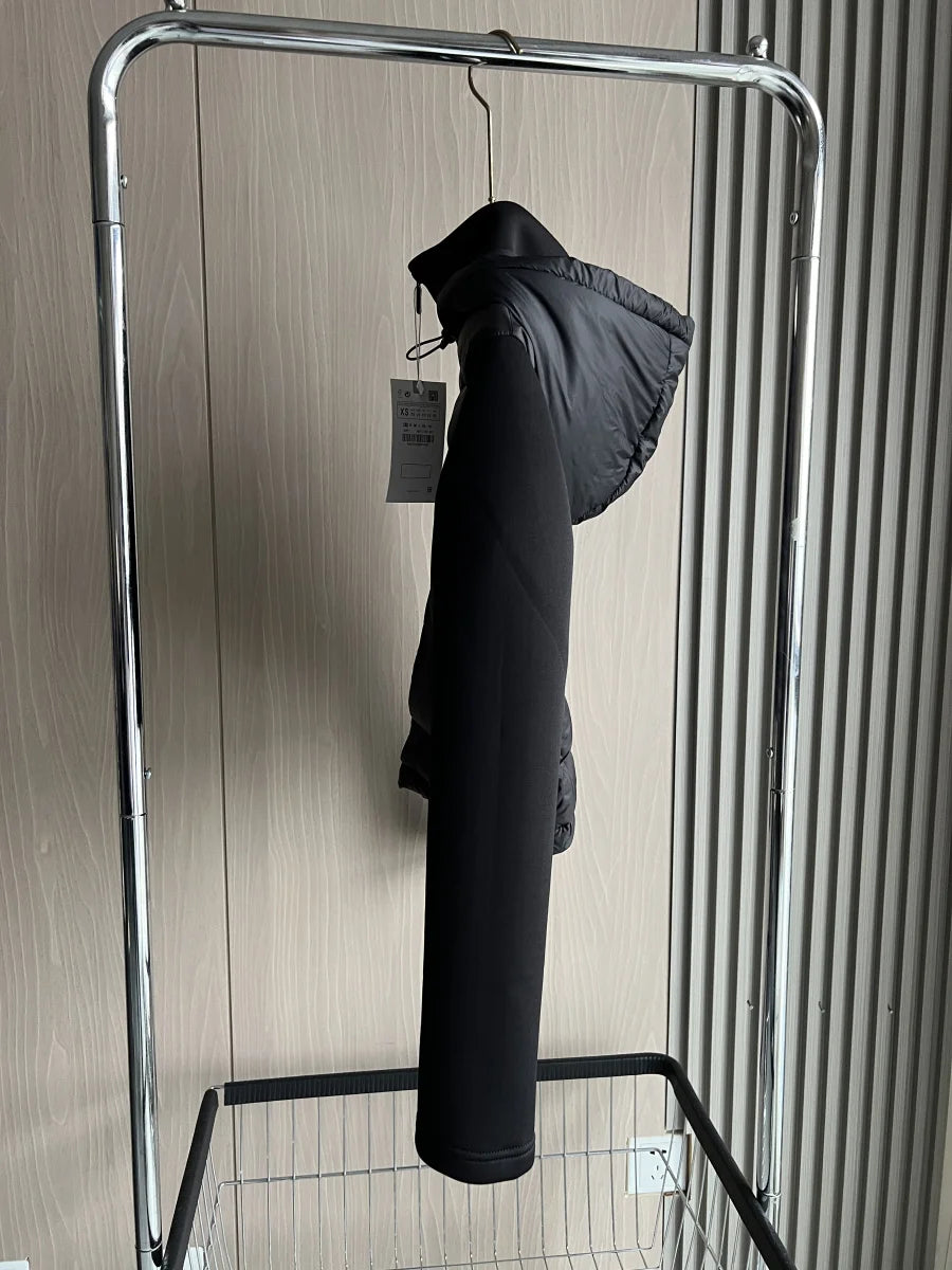 2025 Winter New Arrival  Women's Lightweight Warm Down Jacket with Long Sleeves and Zippered Hooded Sports Coat 4391742