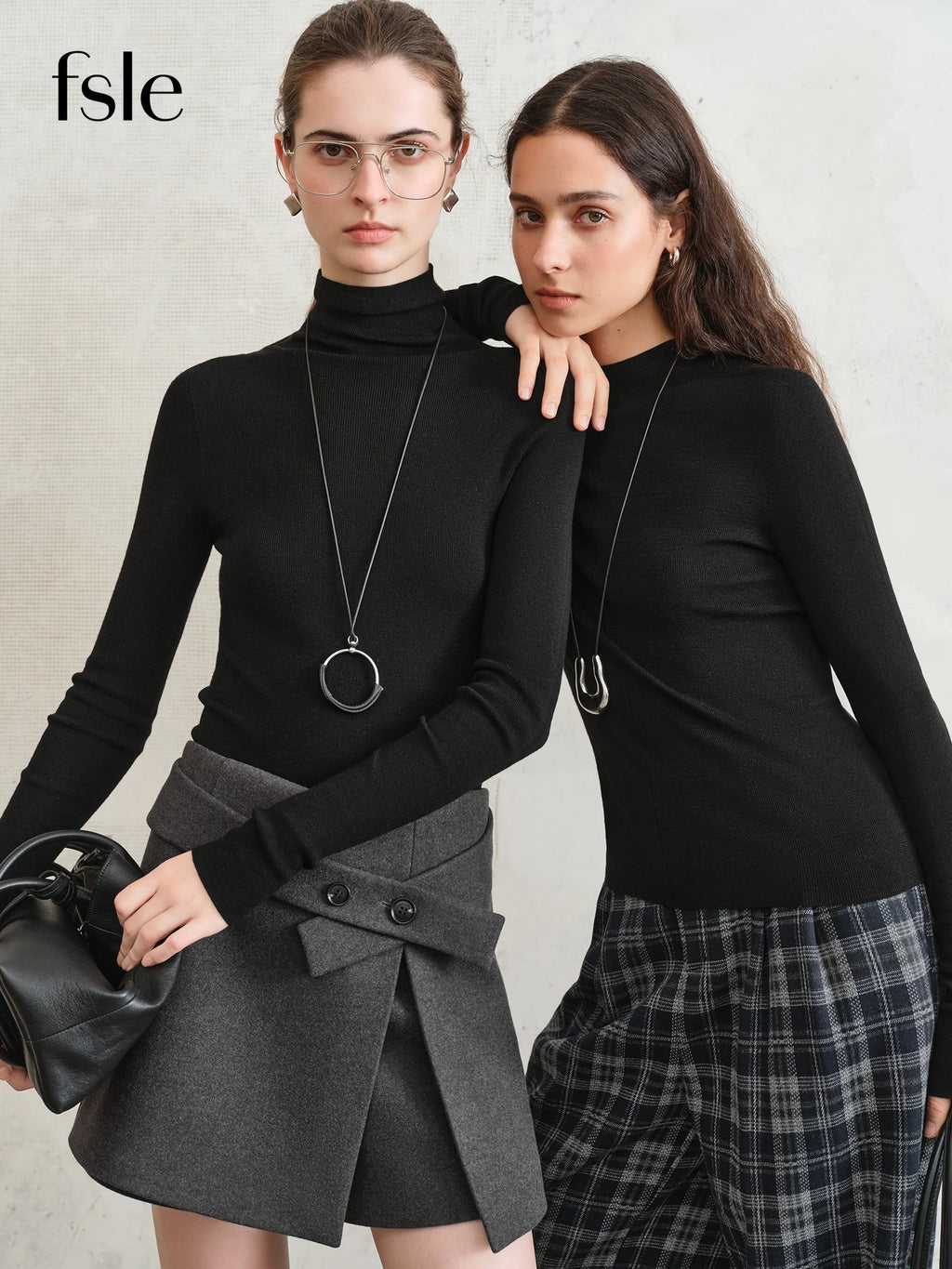 FSLE【Premium Series】German Biella Wool Autumn Super Fine Washable Seamless One-Piece Mock Neck Thermal Base Layer Shirt Women