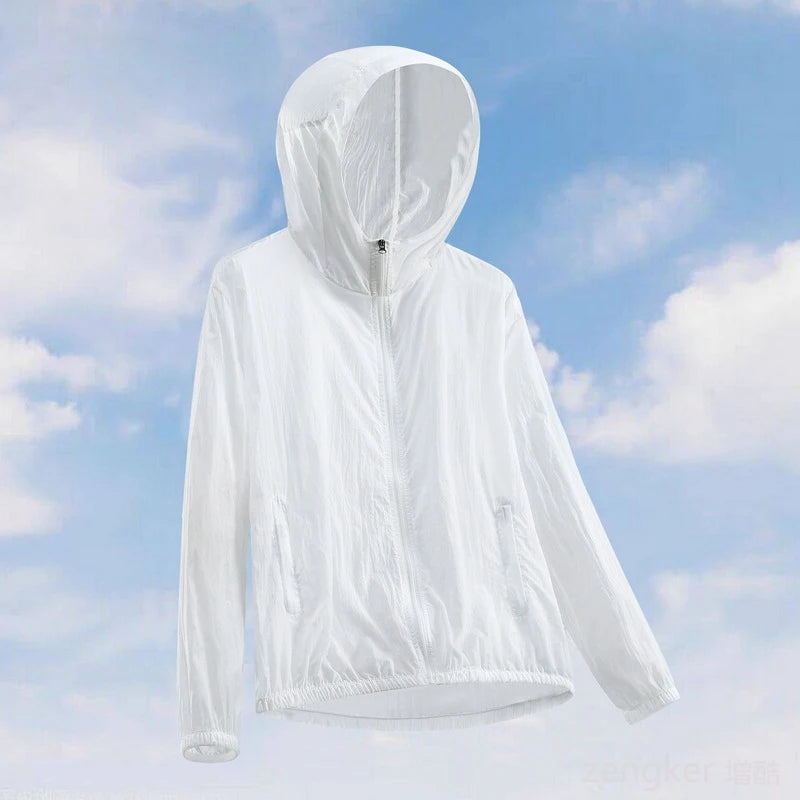 11XL Sunscreen Coat Fatty Summer New Big Size Men's Outdoor Leisure Breathable Hooded Coat 170kg 10XL