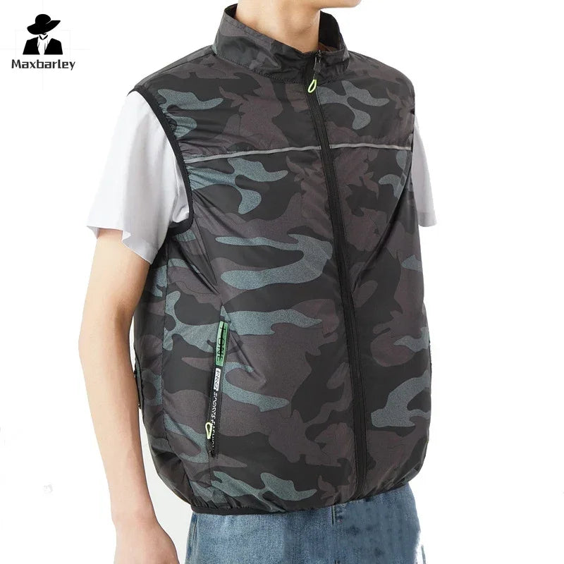 Summer Cool Vest Wearable Refrigeration Fan Vest Air Conditioner Clothes Outdoor Cooling Tactical Fishing Sleeveless Work Jacket