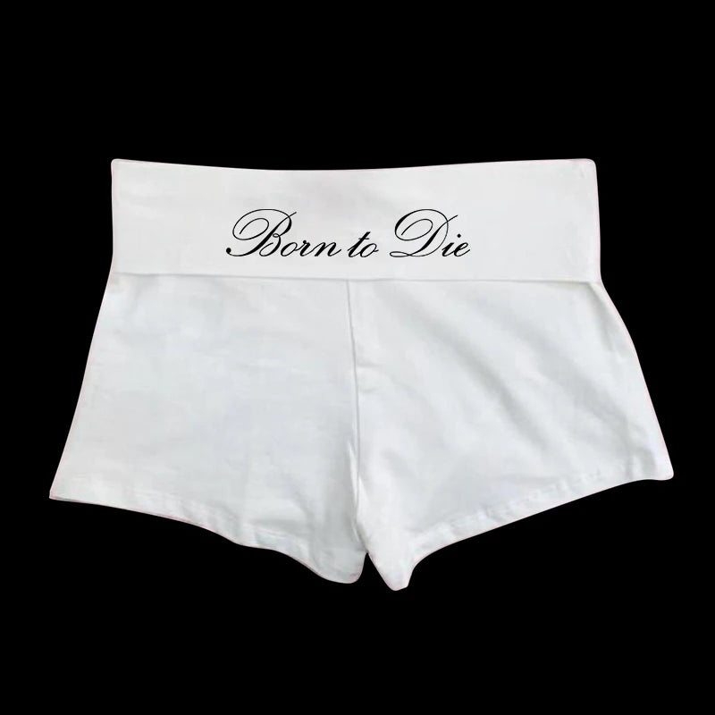 Grunge Gothic High street Y2K Shorts Harajuku Letter Print Fashion Punk Vintage Half pants Hip Hop Oversized Casual Pants E-girl