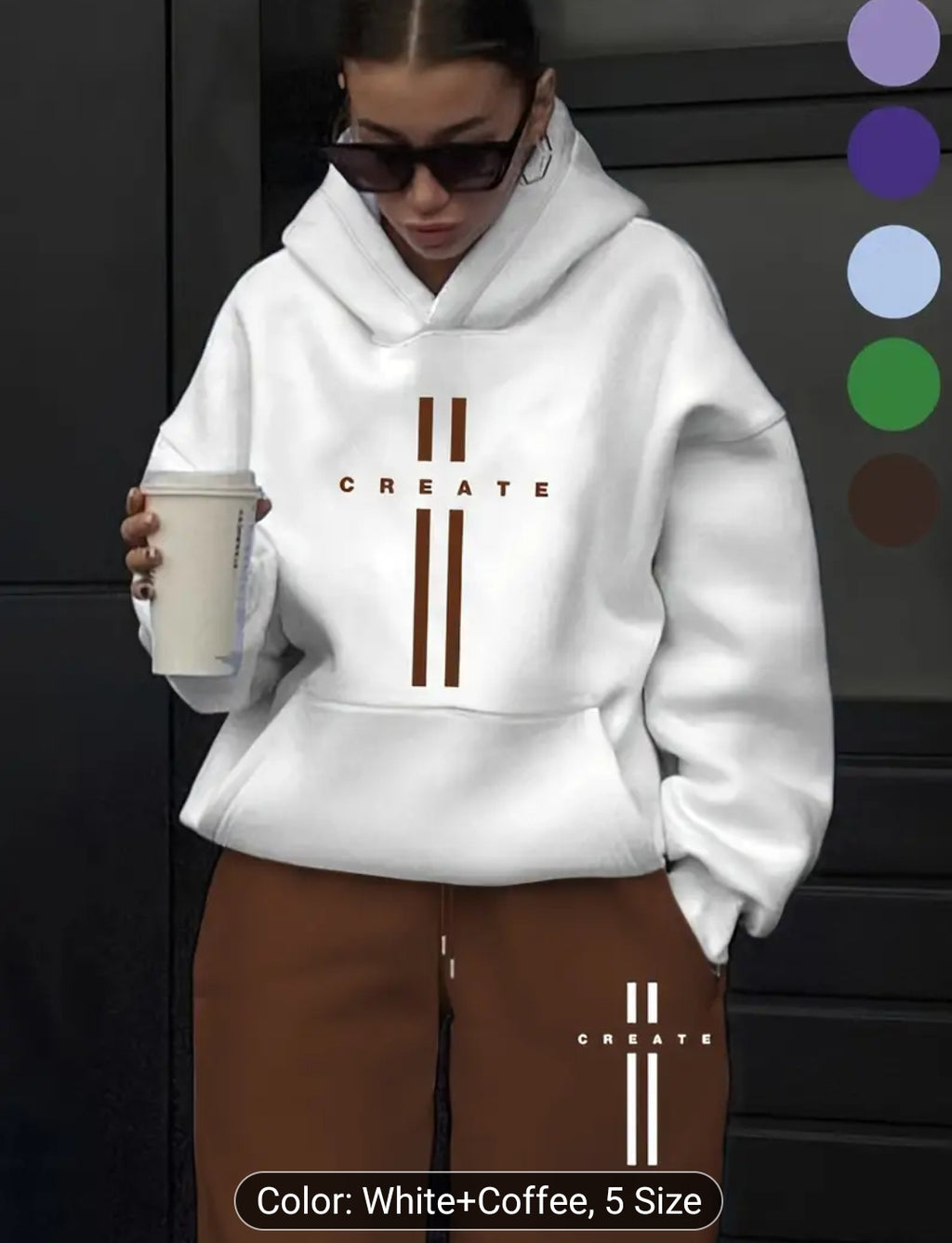 Women'S Fashion Casual Letter Pattern Print Suit Women'S Autumn And Winter High-End Fashionable Street-Style Age-Reducing Plus Velvet Hooded Sweatshirt Casual Pants Two-Piece Suit Casual Versatile Hooded Suit Women'S Clothing Women'S Suit Gift Choice