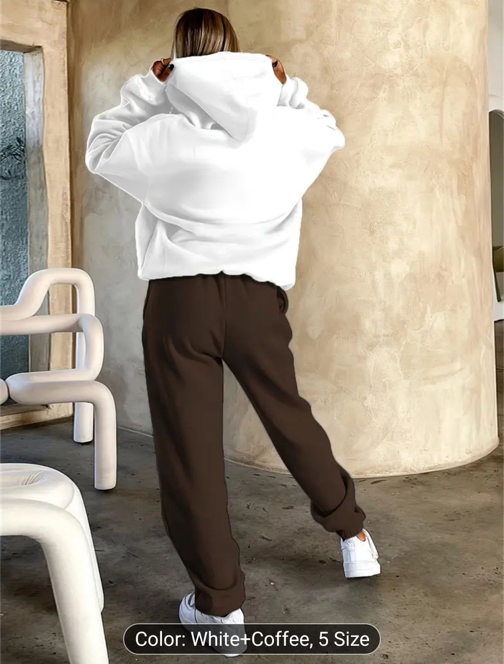 Women'S Fashion Casual Letter Pattern Print Suit Women'S Autumn And Winter High-End Fashionable Street-Style Age-Reducing Plus Velvet Hooded Sweatshirt Casual Pants Two-Piece Suit Casual Versatile Hooded Suit Women'S Clothing Women'S Suit Gift Choice