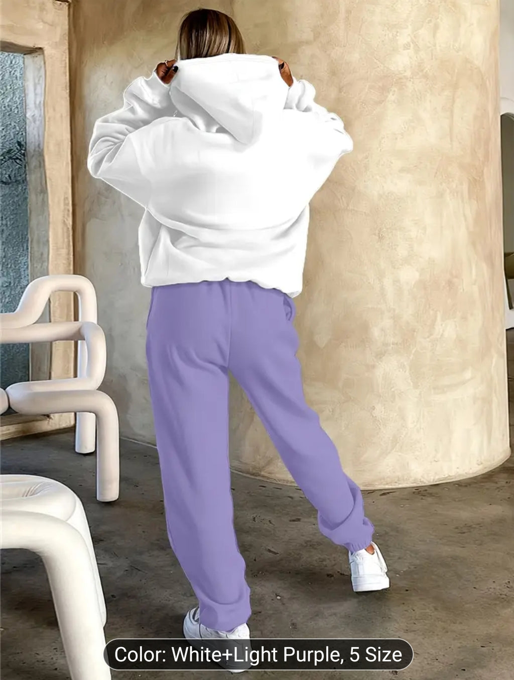 Women'S Fashion Casual Letter Pattern Print Suit Women'S Autumn And Winter High-End Fashionable Street-Style Age-Reducing Plus Velvet Hooded Sweatshirt Casual Pants Two-Piece Suit Casual Versatile Hooded Suit Women'S Clothing Women'S Suit Gift Choice