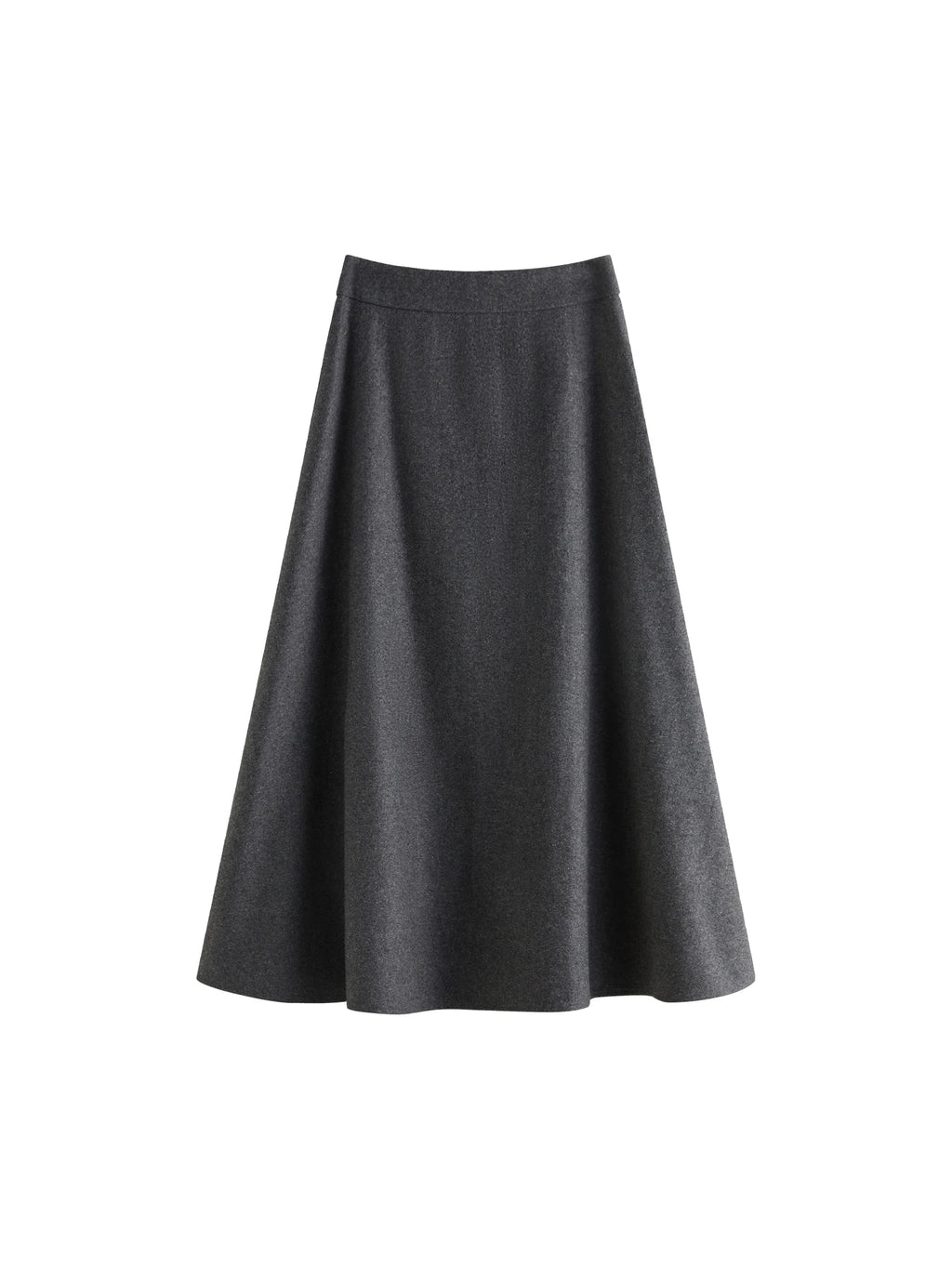 FSLE Office Lady Wool High Waisted A-line Skirt for Women Thickened Medium Length 2024 Winter New Women Casual Skirts 24FS14642