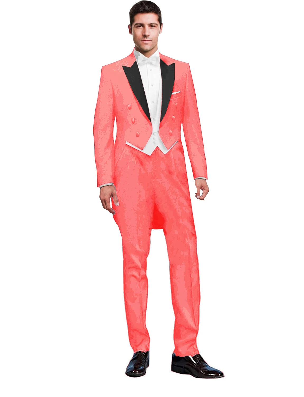 3 Piece Solid Men Suit Wedding Groom Tuxedo Long Blazer Best Man Formal Prom Male Suit Fashion Costume Homme (Jacket+Vest+Pants)