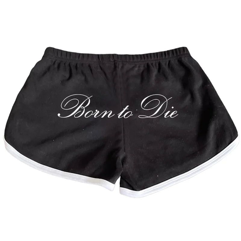 Grunge Gothic High street Y2K Shorts Harajuku Letter Print Fashion Punk Vintage Half pants Hip Hop Oversized Casual Pants E-girl