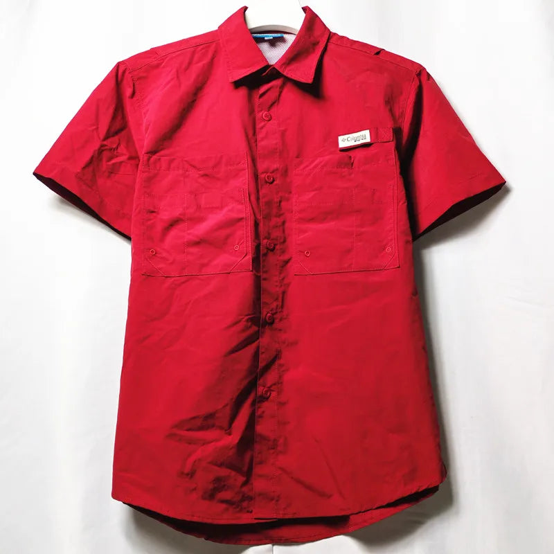 Camisa para hombres 2024 Spring/Summer New Long sleeved Short sleeved Classic Polo Collar Shirt Top Pocket Men's Casual Shirt