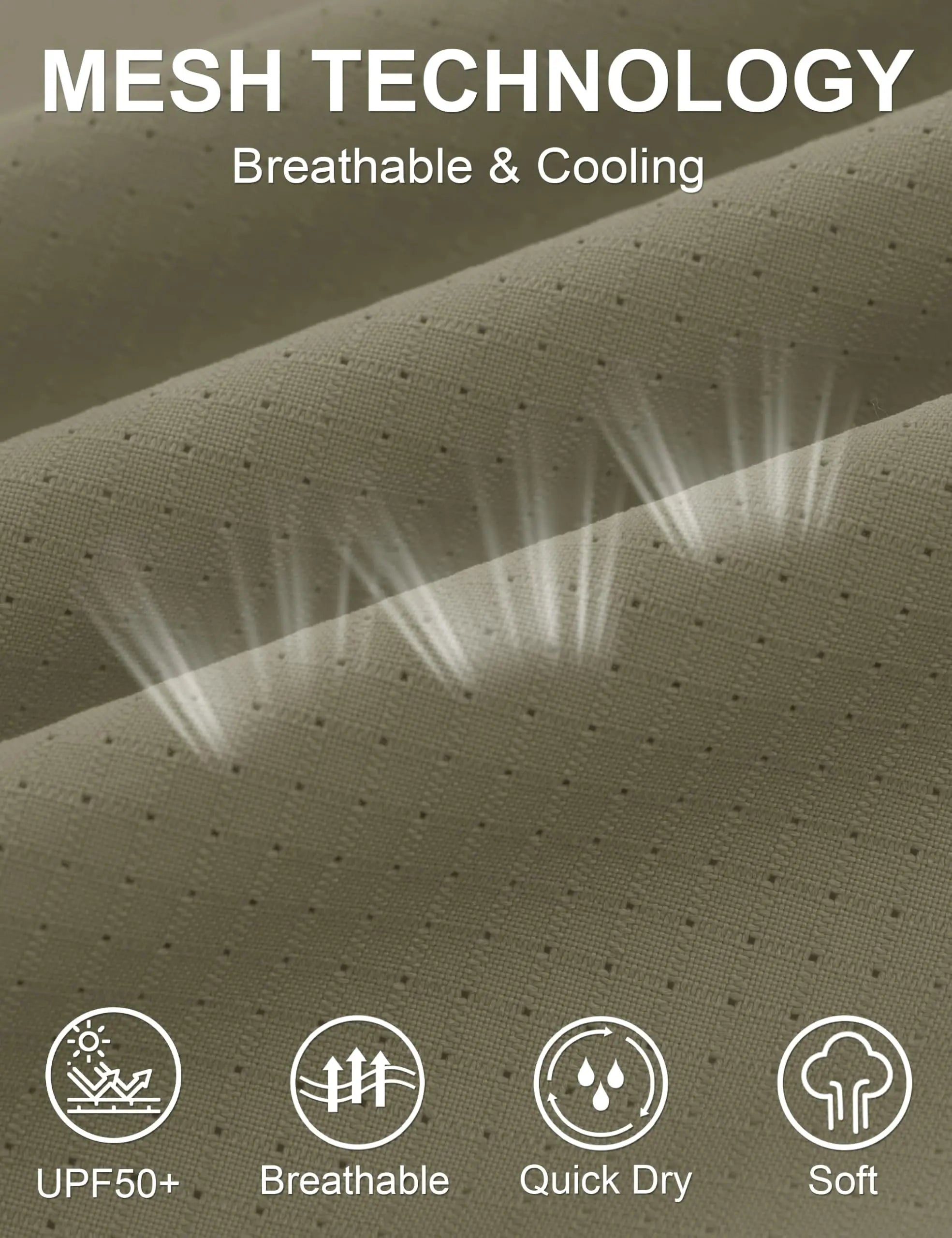 TACVASEN Quick Dry Short Sleeve Shirts Men's UPF 50+ Sun Protection Work Cargo Shirts Mesh Breathable Hiking Fishing Shirts Man