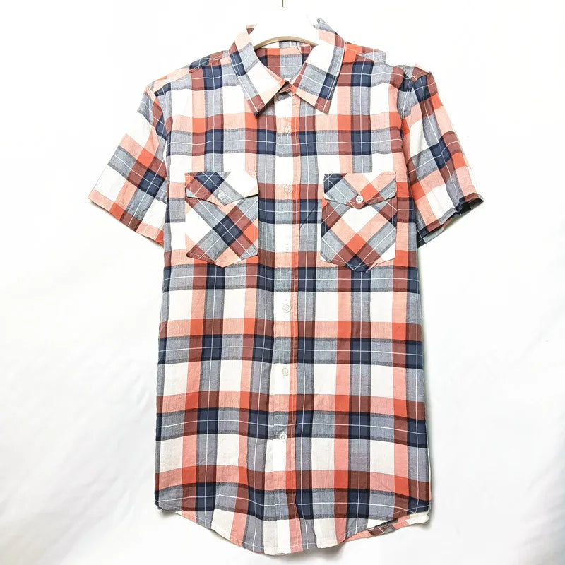 Camisa para hombres 2024 Spring/Summer New Long sleeved Short sleeved Classic Polo Collar Shirt Top Pocket Men's Casual Shirt