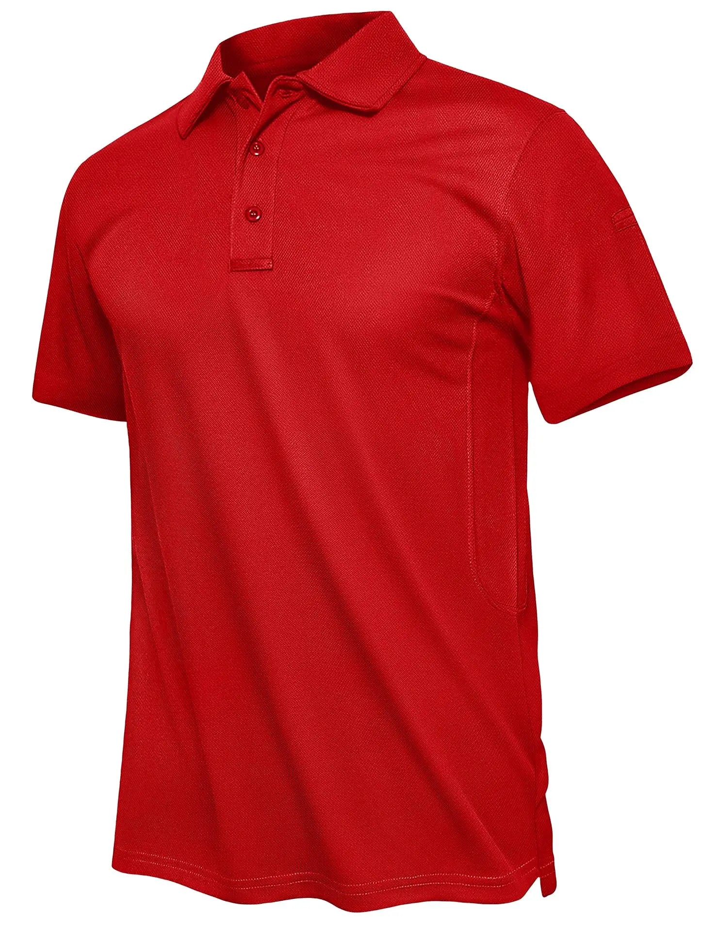 TACVASEN Summer Polo Tee Shirts Men's Short Sleeve Quick Dry T-shirt Breathable Work Shirt Fishing Hiking Golf Polos Top Man