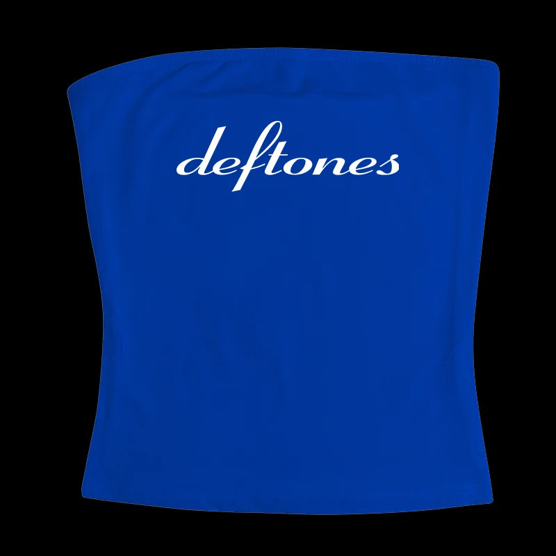 Gothic Tube Top Fairycore Sexy Sleeveless Punk Letter Print 90s Grunge Tank Top Y2k Clothes Vintage Streetwear Women's Baby Tee