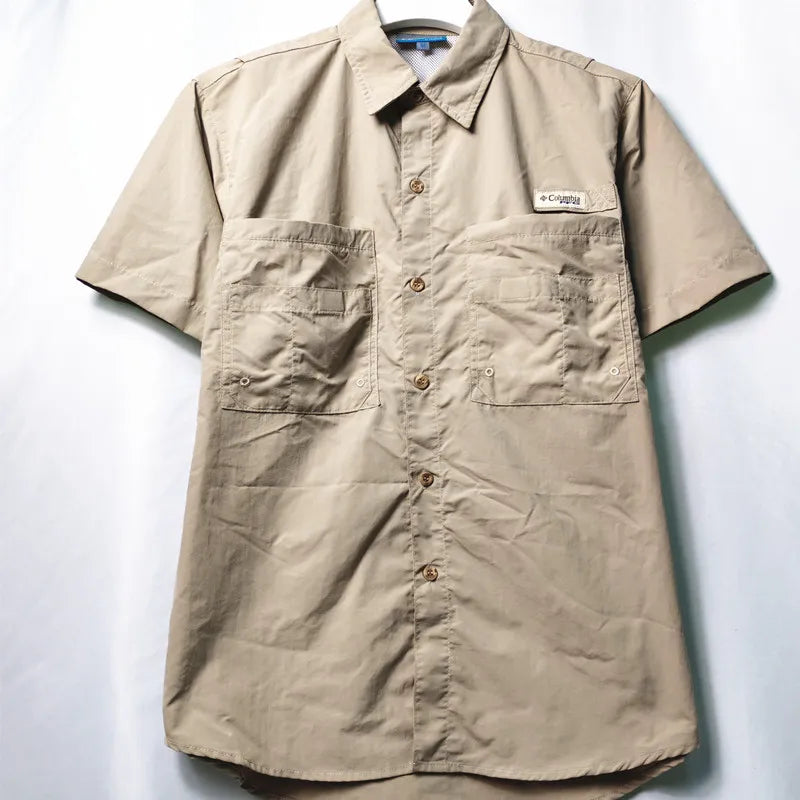 Camisa para hombres 2024 Spring/Summer New Long sleeved Short sleeved Classic Polo Collar Shirt Top Pocket Men's Casual Shirt