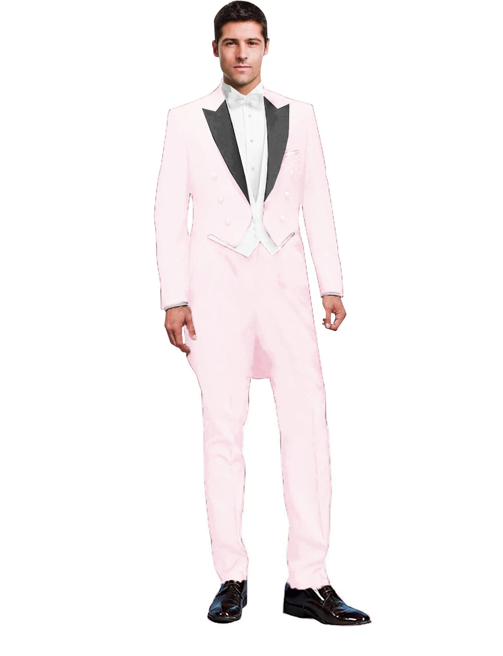 3 Piece Solid Men Suit Wedding Groom Tuxedo Long Blazer Best Man Formal Prom Male Suit Fashion Costume Homme (Jacket+Vest+Pants)