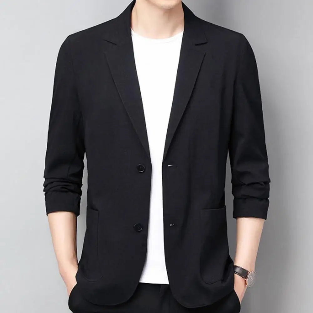 Summer Men Thin Coat Men s Suit Jacket Autumn Linen Solid Color Casual Suit Korean Slim Fit Formal Business Suit Jacket
